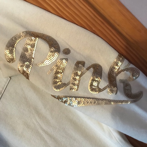 PINK Hoodie Pullover with Sequins - Picture 4 of 6